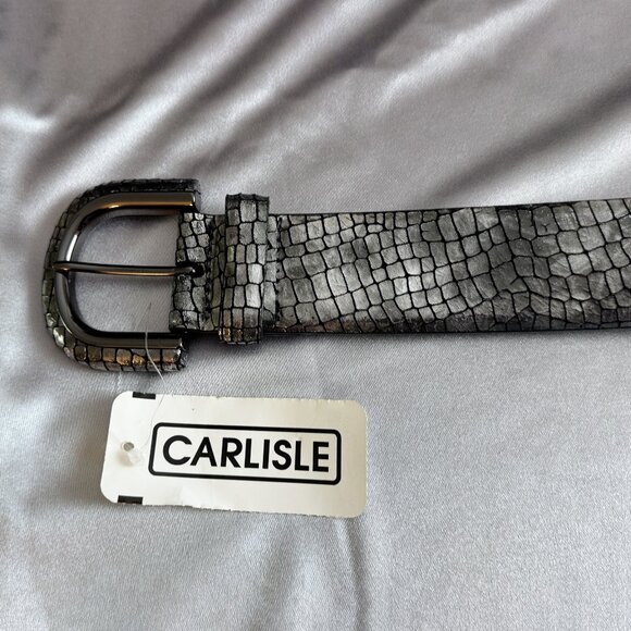 Vintage Carlisle Snakeskin Pattern Belt Size L - Picture 2 of 3